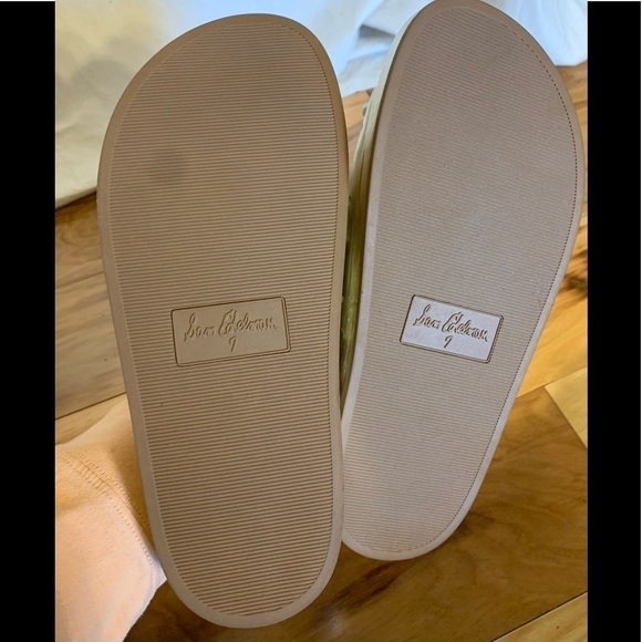 Sam Edelman Sera leather slides w/ faux pearls 7 - Picture 3 of 4